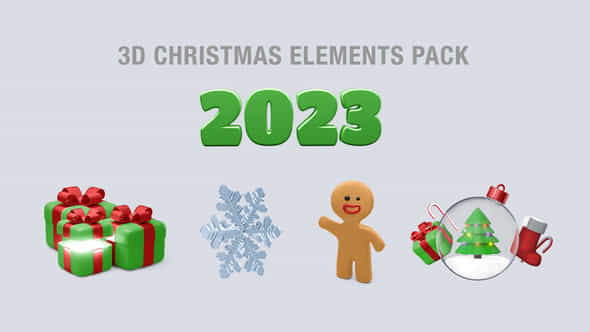 3D Christmas Elements - VideoHive 41775408