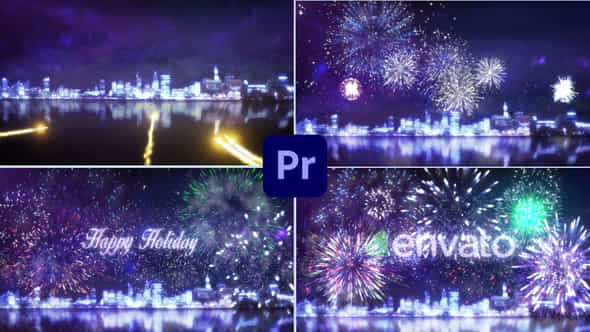 Fireworkscelebrating Holiday New Year Logo 2 - VideoHive 48437946