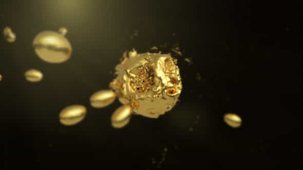 Golden Liquid Logo - VideoHive 12407241