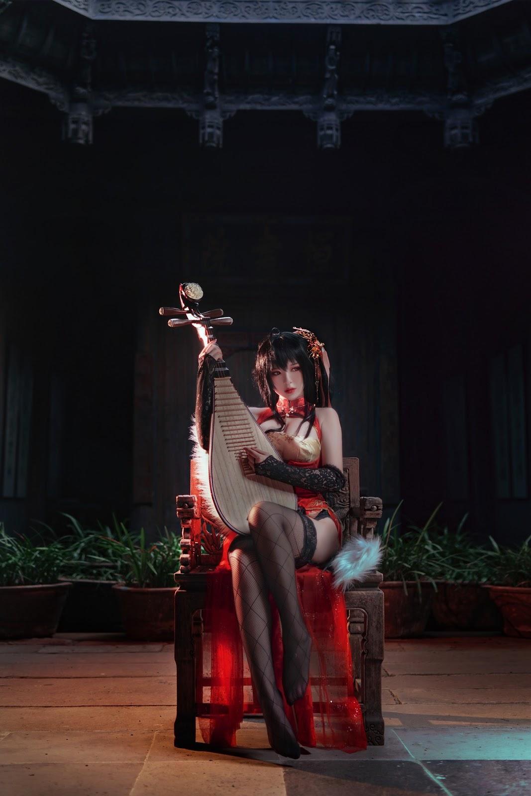 Cosplay 半半子 大凤旗袍(1)