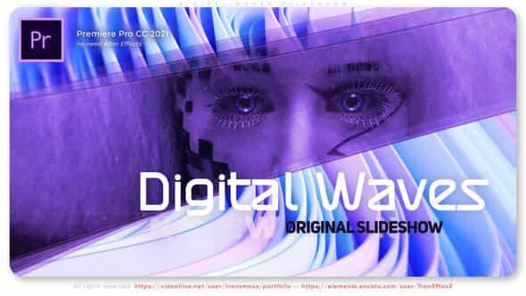 Digital Waves Slideshow - VideoHive 48365322
