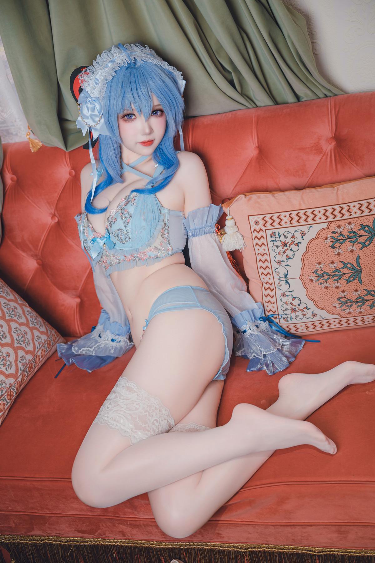 Cosplay 雪晴Astra 原神 甘雨内衣(13)