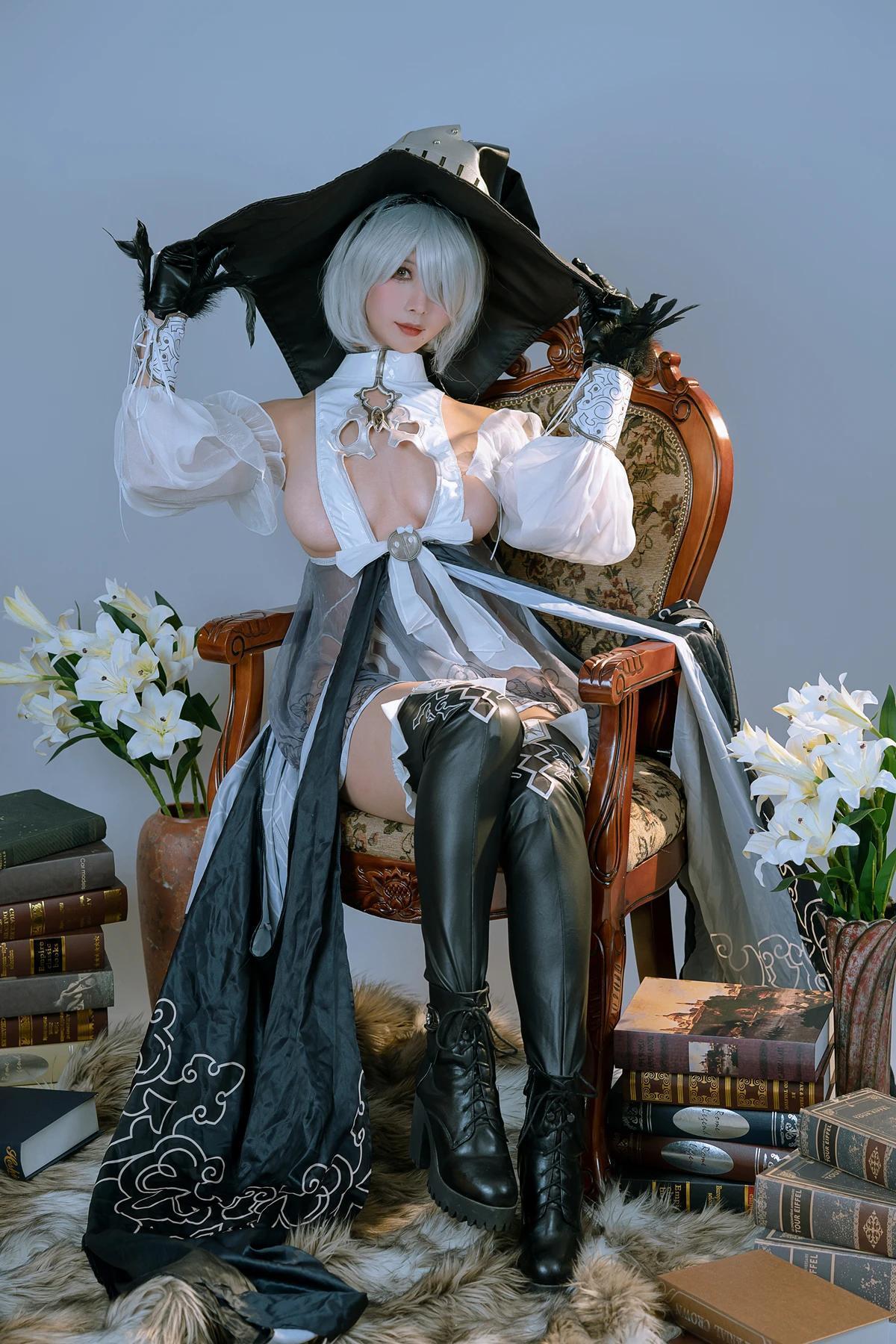 Cosplay 云溪溪Yunx1x1 & 奶桃 – 2B本 YoRHa No.2 Type B 上 Set.04(7)