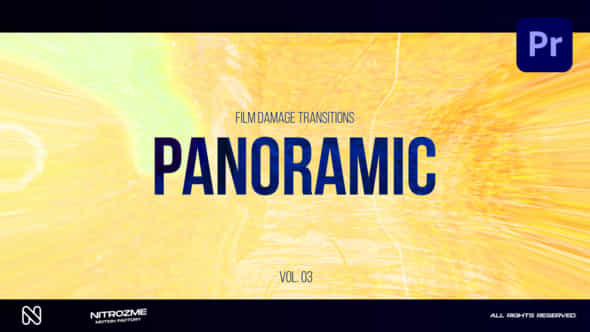 Film Damage Panoramic Transitions Vol 03 For Premiere Pro - VideoHive 50406199
