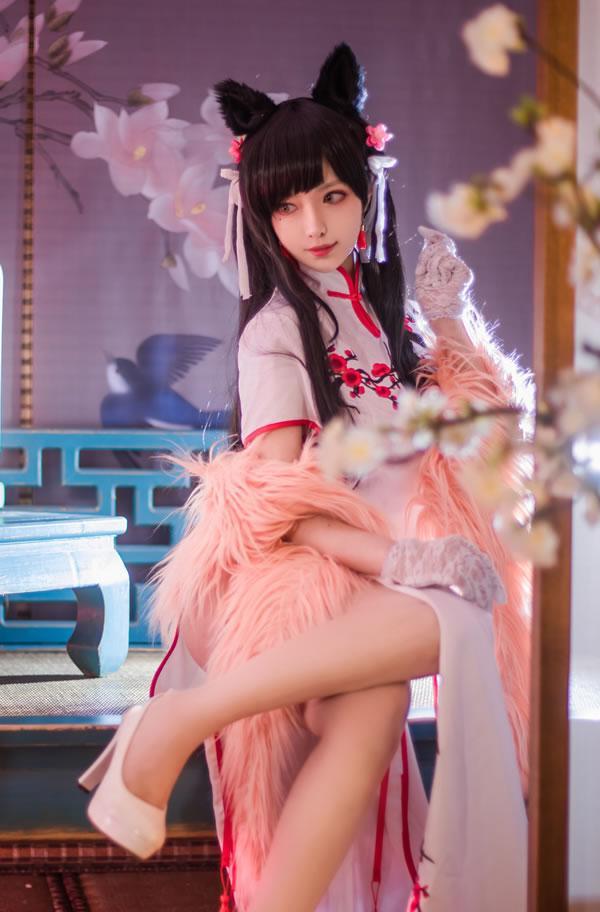 高颜值coser Shika小鹿鹿-爱宕旗袍(17)