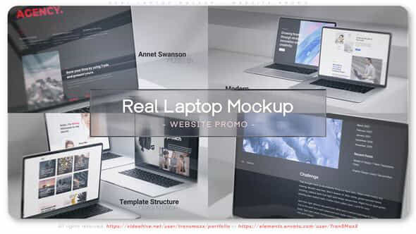 Real Laptop Mockup Website Promo - VideoHive 50760457