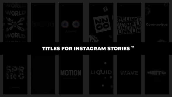 Titles For Instagram Stories - VideoHive 28569434