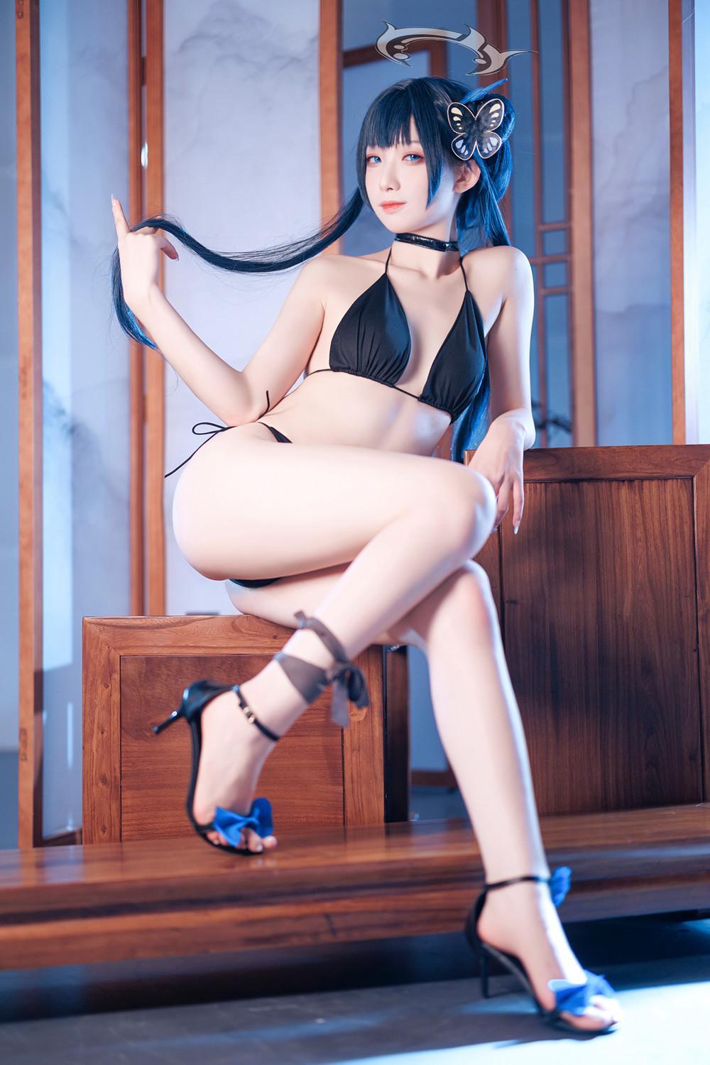 Cosplay 封疆疆v – 碧蓝档案 妃咲 泳装(5)