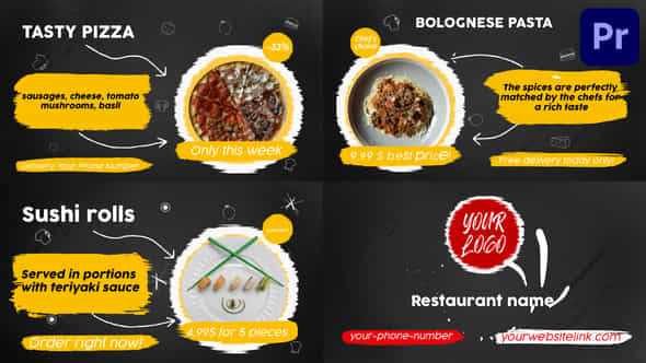 Food Menu Slideshow - VideoHive 32425281