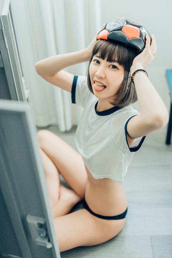 青春果宝宝运动服体操室无圣光写真(20)