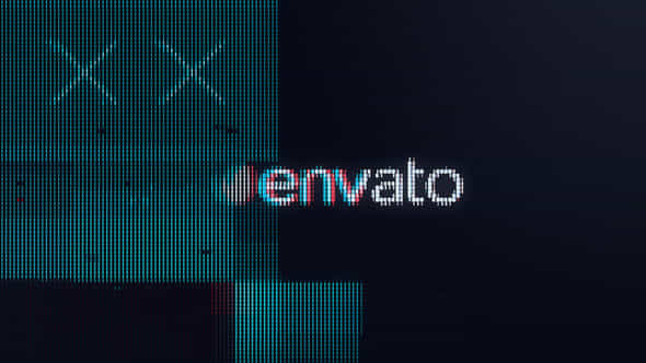 Pixelated Glitch Logo - VideoHive 44224073