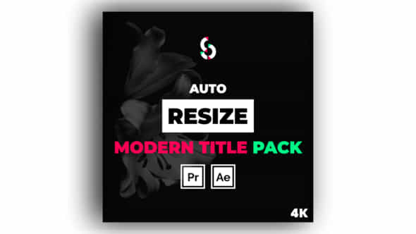 Auto Resize Modern Title Pack - VideoHive 21889861