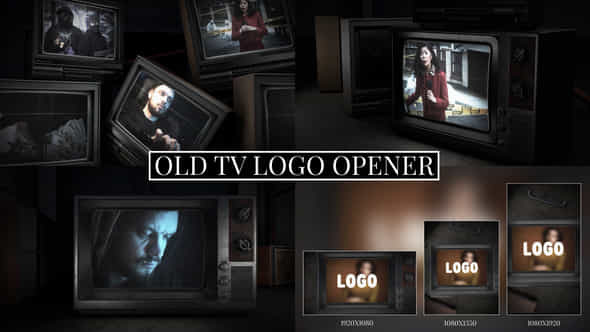 Vintage Crt Screen Logo Opener Vertical Version Included - VideoHive 59341480