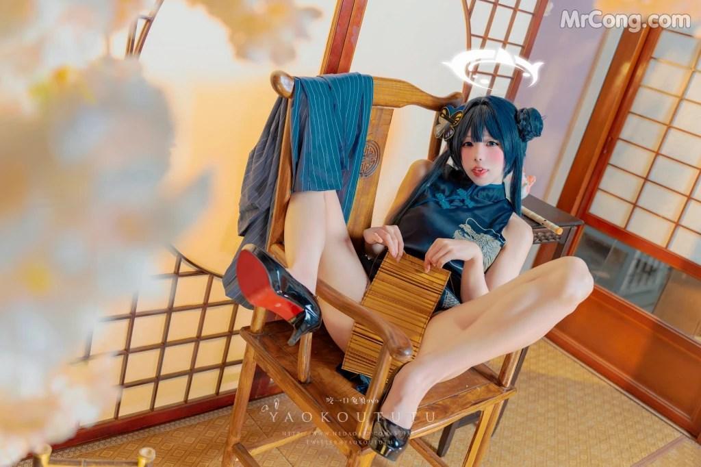 Coser@黏黏团子兔: 碧蓝档案·妃咲&胭脂 (85 photos )(57)