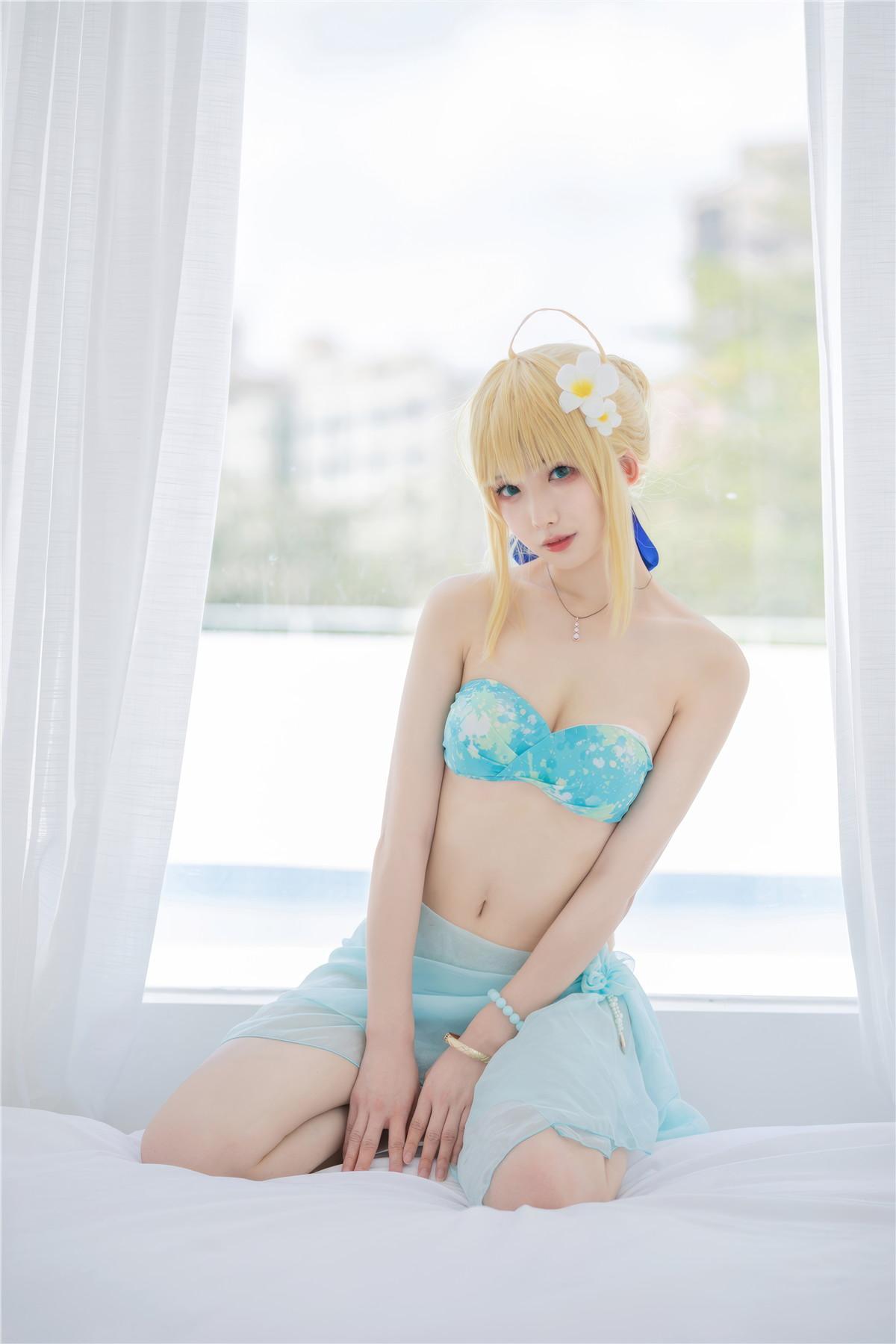 Cosplay 封疆疆v 阿尔托莉雅·潘德拉贡 泳装(1)