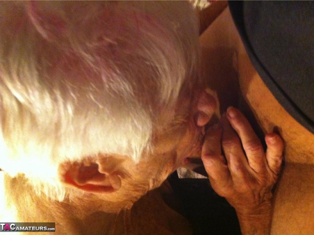 Really old granny shows off her cock sucking skills from a POV perspective(5)