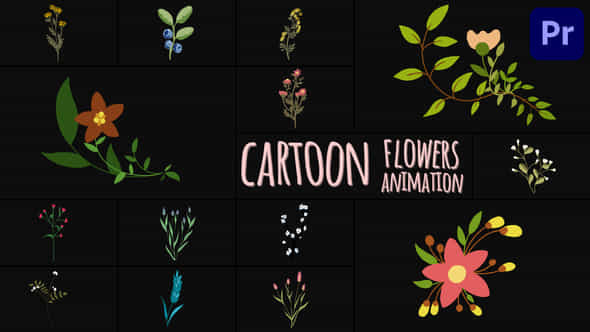 Cartoon Flowers Animations - VideoHive 45751595