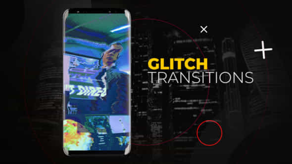 Glitch Vertical Transitions - VideoHive 49000798