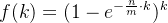 f(k) = (1-e^{-\frac{n}{m}\cdot k})^{k}