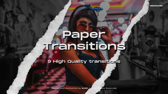 Paper Transitions - VideoHive 53668828