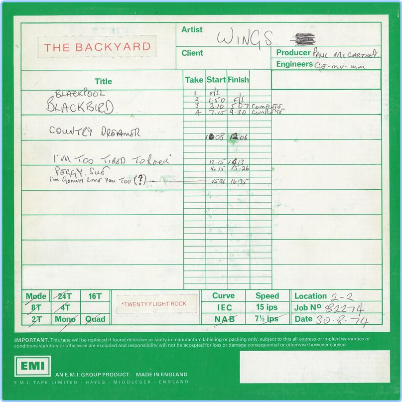 Paul McCartney One Hand Clapping - The Backyard One Hand Clapping Sessions (2024) [320 Kbps] 8ZcrwXp4_o