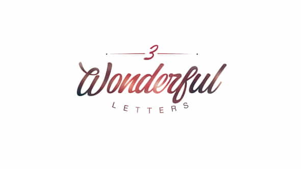 Wonderful Letters 3 - VideoHive 22258984