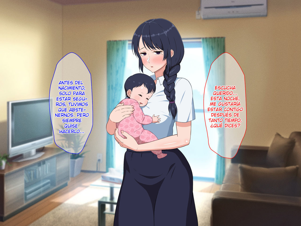 [Haruharutei] Sabishigari Bijin Haha wa Musuko to no Aiyoku Sex ni Oboreru [Spanish]