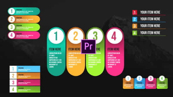 Infographic Unique Lists-Premiere Pro - VideoHive 26401641