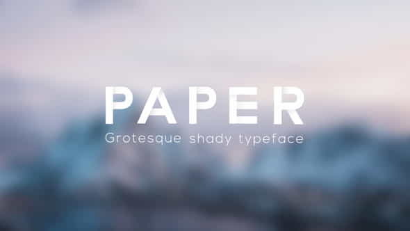 Paper - Grotesque Shady Animated - VideoHive 16453672