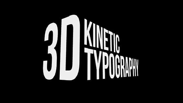 3D Kinetic Typography Titles - VideoHive 20476937