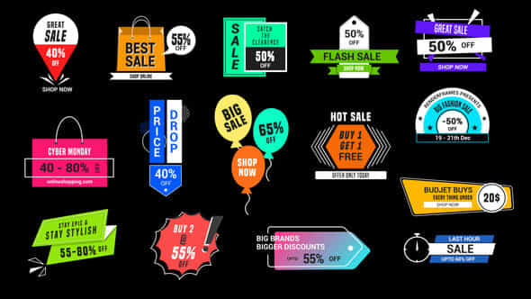 Sales Discounts Badges - VideoHive 50889236