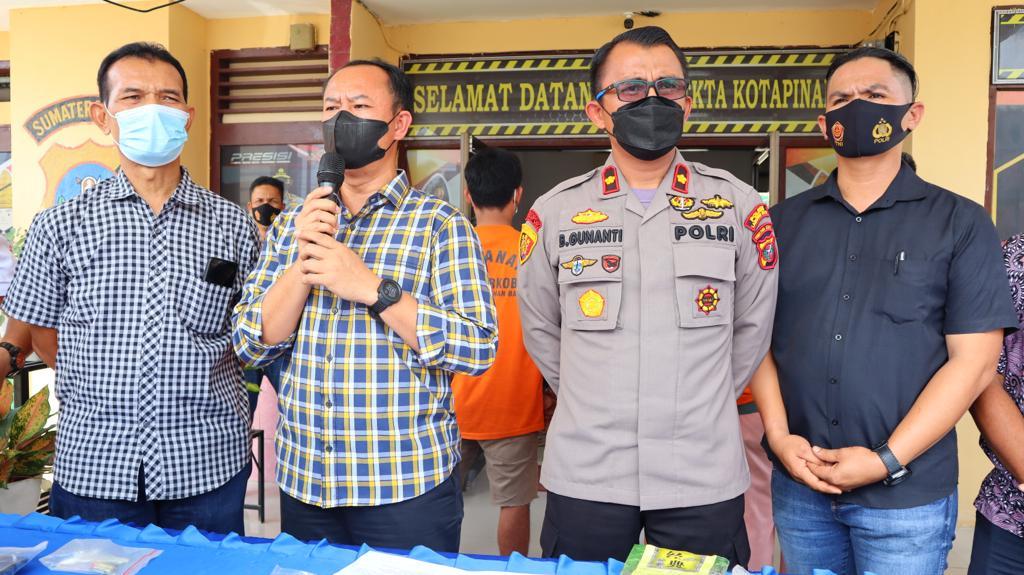 Kapolres Labuhanbatu dan jajaran Satres Narkoba