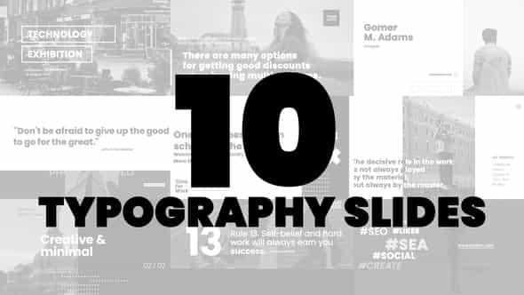 10 Typography Slides - VideoHive 39211140