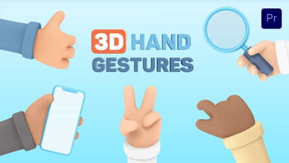 3D Hand Gestures for Premiere - VideoHive 33152485