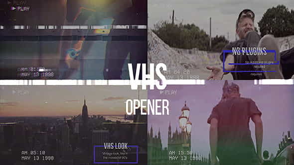 VHS OpenerModern Glitch Slideshow - VideoHive 19618435