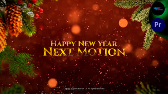 Merry Christmas And Happy New Year Greetings Mogrt - VideoHive 49939682