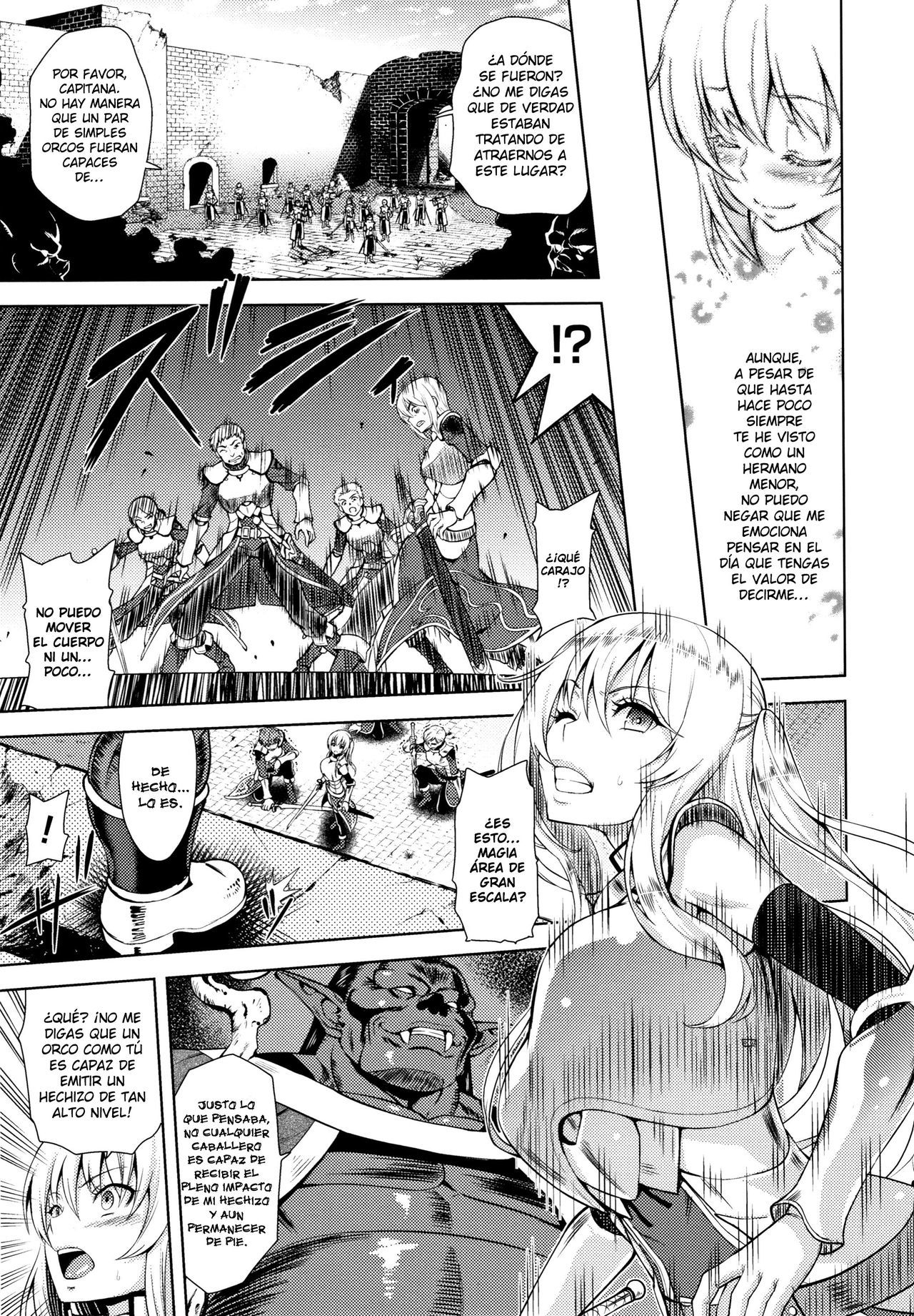 [Yamada Gogogo] Erona -Orc no Inmon ni Okasareta Onna Kishi no Matsuro-  Erona -La Caída de una Hermosa Guerrera Maldecida con la Lasciva Marca de un Orco + Epílogo [Spanish] {meiwow + k