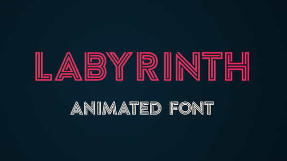 Labyrinth Animated Font - VideoHive 18527773