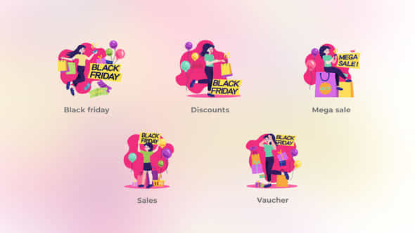 Black Friday Flat Concepts - VideoHive 48774421