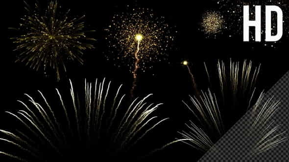Transparent Fireworks Sparkling Rockets - - VideoHive 33770809