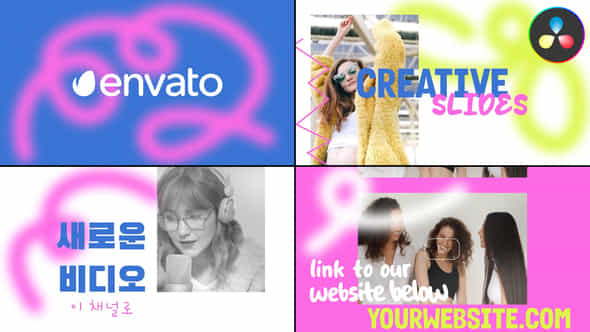 Abstract Creative Slides For Davinci Resolve - VideoHive 52725082