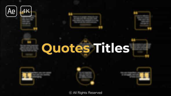 Quotes Titles 20 After Effects - VideoHive 51127197