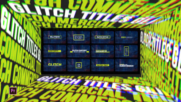 Glitch Commercial Titles Premiere Pro - VideoHive 50931096