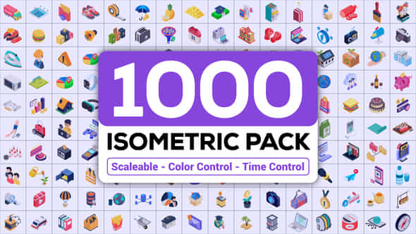 1000+ Isometric Icons - VideoHive 45069763