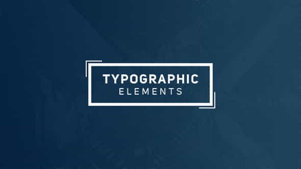 Typographic Elements 3 - VideoHive 18654999