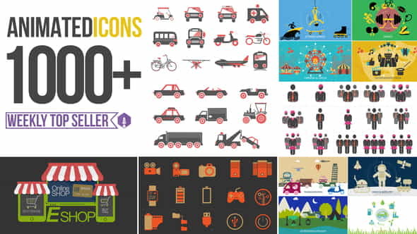 Animated Icons 1000+ - VideoHive 8922626