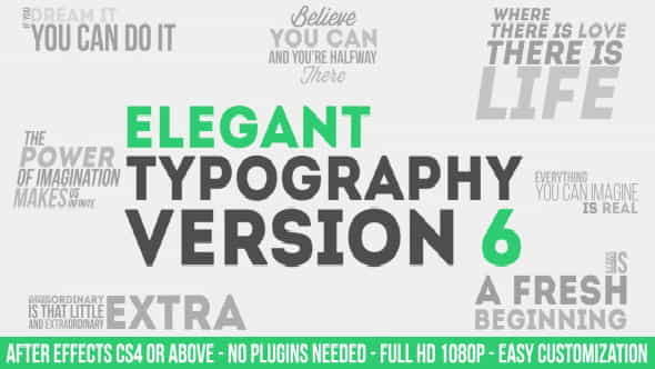 Elegant Typography V6 - VideoHive 9008689