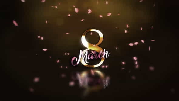 Golden 8 March Wishes - VideoHive 31003424