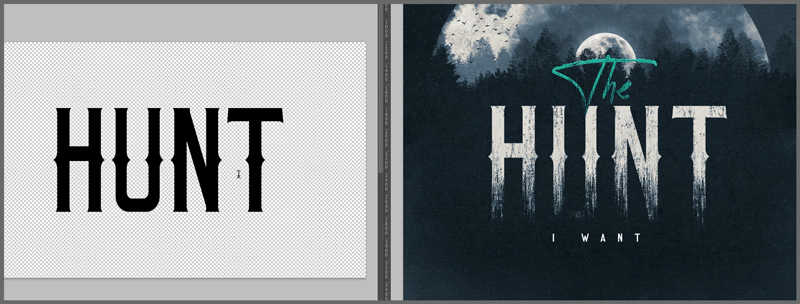 Creepy Dark Text effect Template for Adobe Photoshop - 1