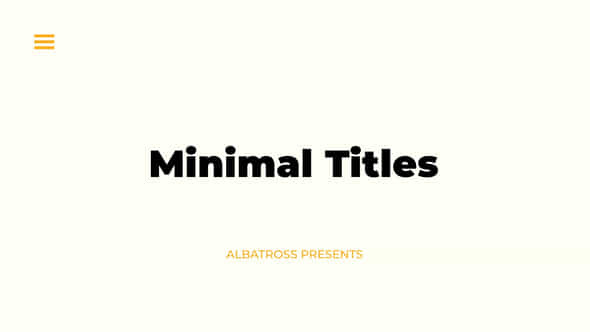 Minimal Titles 1.0 - VideoHive 34497122